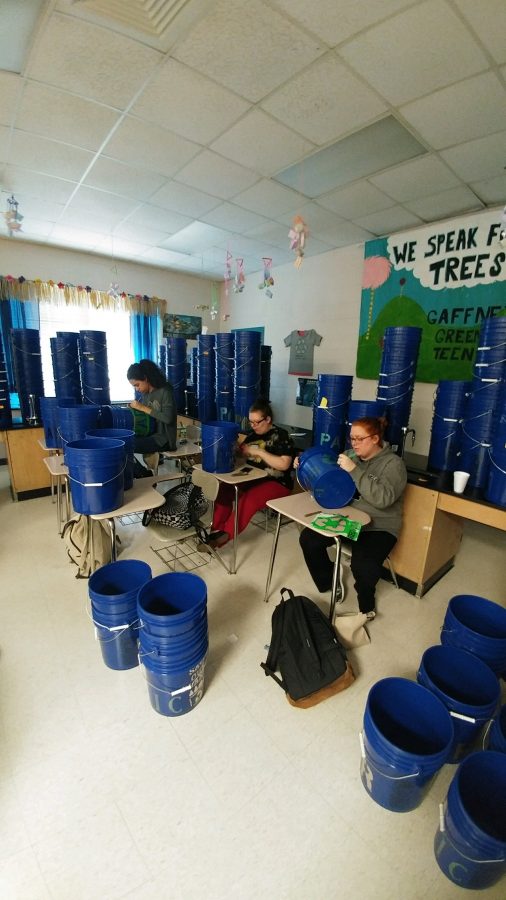New recycling buckets at GHS